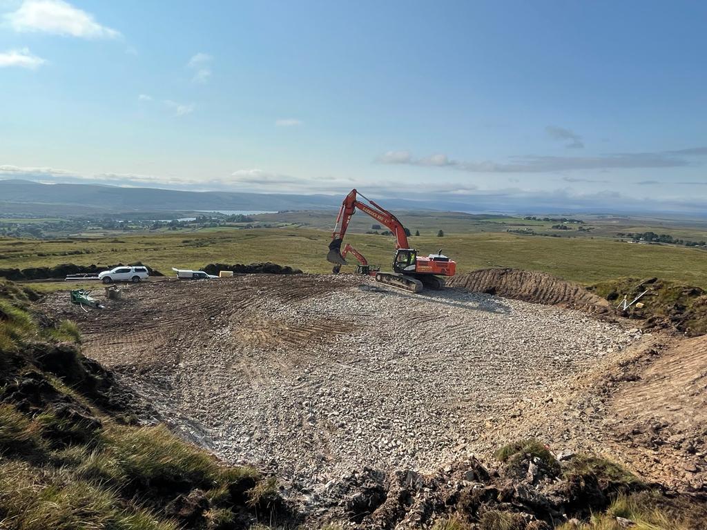 Completed tower pad site